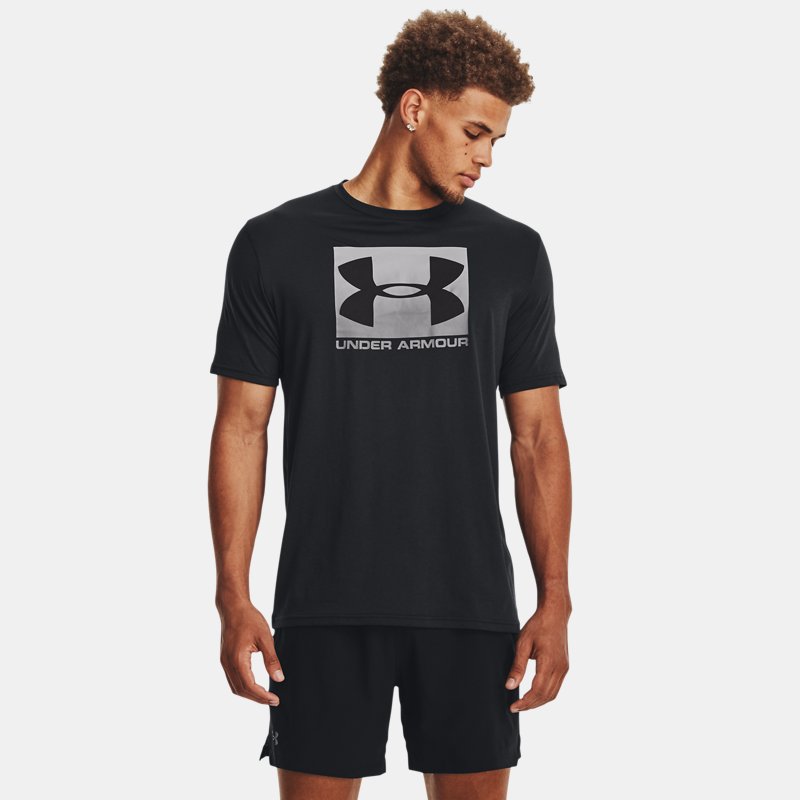 T-shirt voor heren Under Armour Boxed Sportstyle met korte mouwen Zwart / Graphite XS